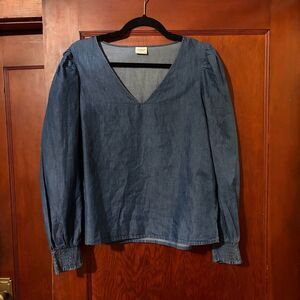 Jacqueline de Yong NWOT Long Sleeve, Denim Style Top Size Small